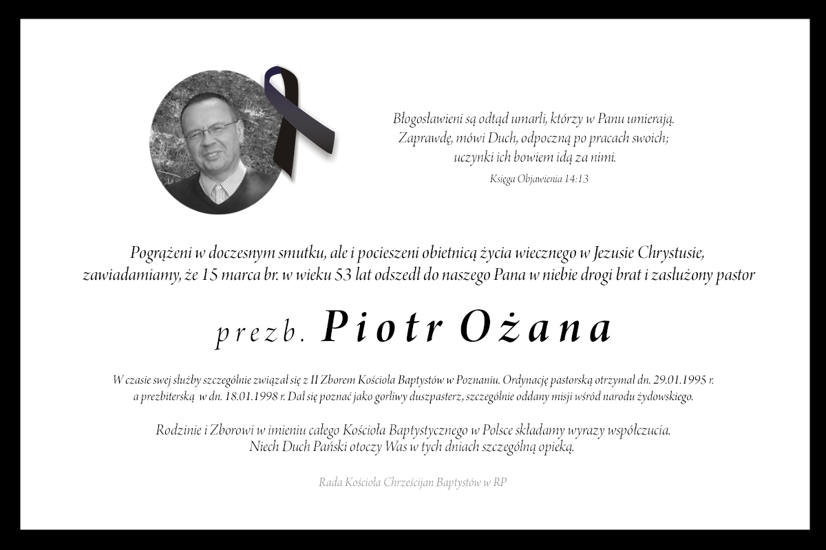 Prezb. Piotr Ożana (1965-2018)