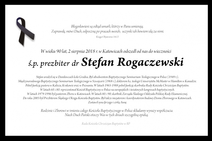Prezb. dr Stefan Rogaczewski (1927-2018)